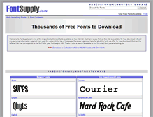 Tablet Screenshot of fontsupply.com